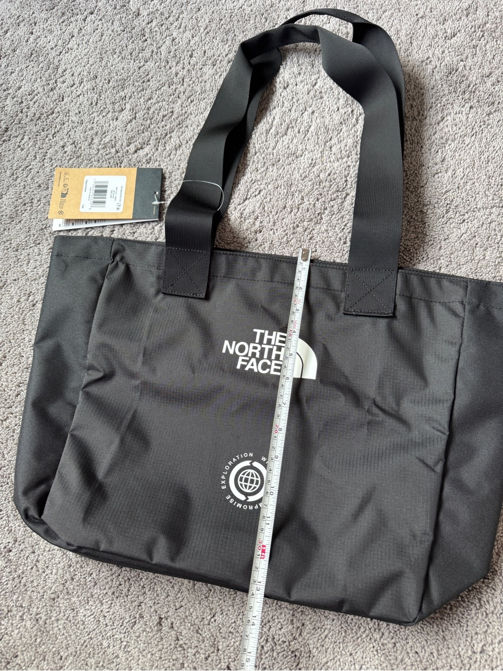 The North Face Black Canvas Tote with Logo - Picture 3 of 4